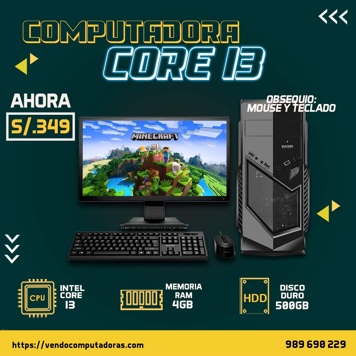 Computadora Core I3 en descuento